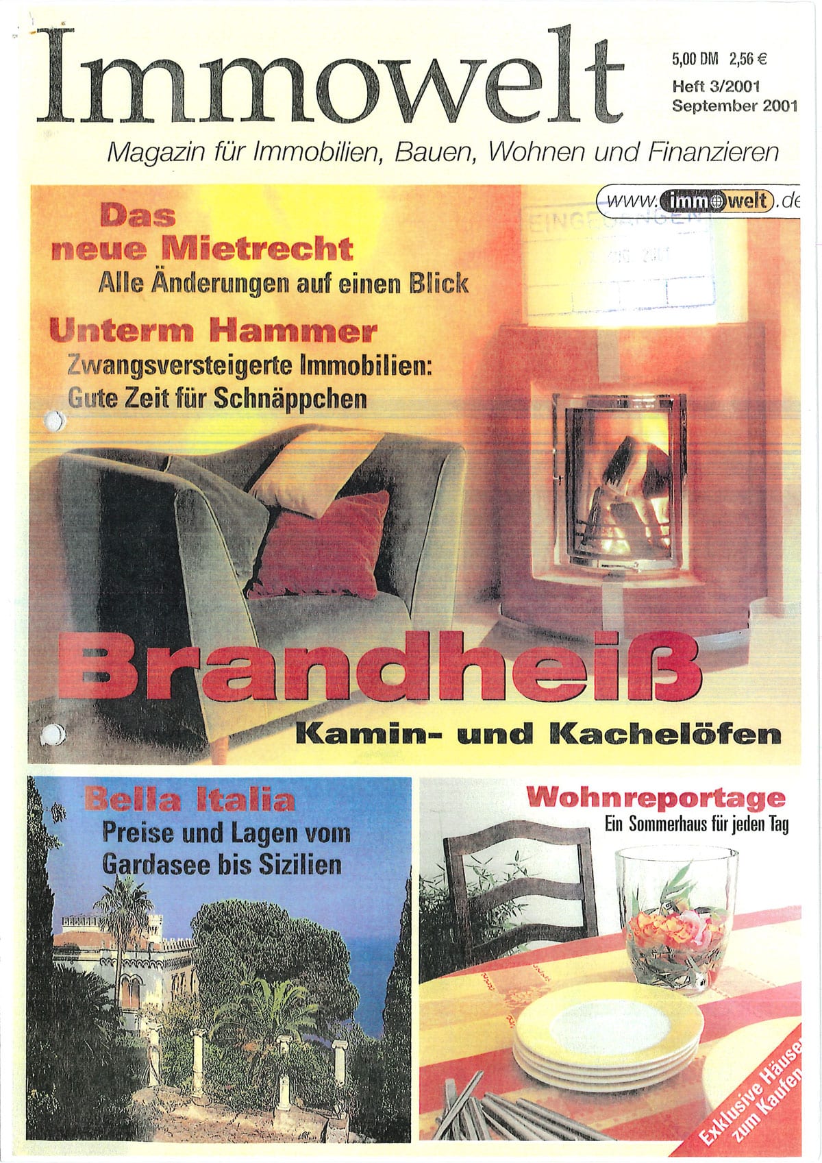 09.2001 - Immowelt Heft, Hausbau Nürnberg